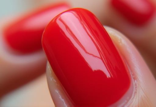 Image showing nails with glossy gel or shellac polish finish