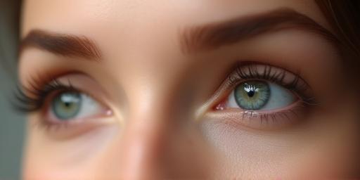 Image representing lash and brow services - close-up of beautiful eyes with professional eyelash extensions